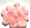 25 16x11mm Flat Oval Marble Crystal Pink